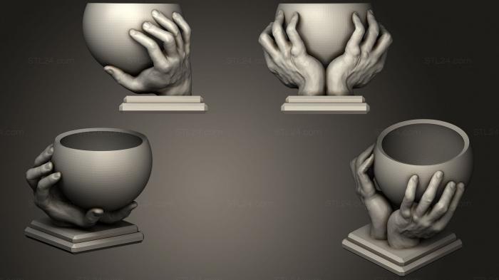 Vases (Hand World, VZ_0540) 3D models for cnc